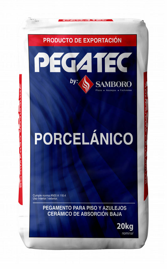 Adhesivo porcelánico PEGATEC 20kgs